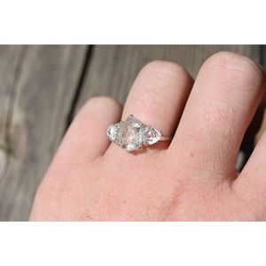 alternative raw diamond engagement ring raw crystal size 4 5 6 7 8 8 9 1…